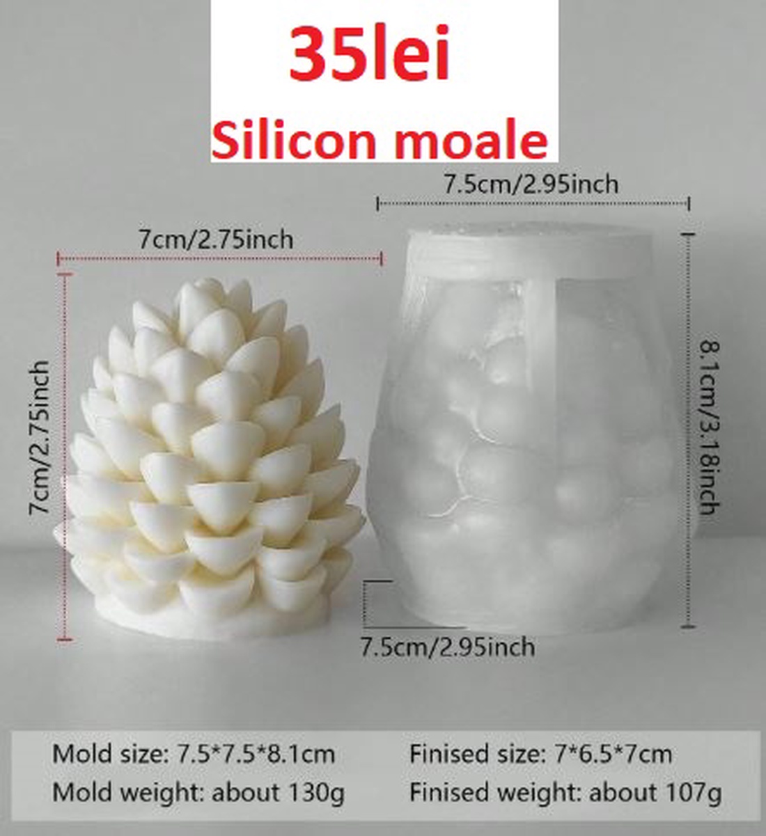 Matrite din Silicon pentru Craciun part 7 lumanari, sapun, ipsos - accessorii și unelte - materie primă mixtă - lumânare - Artynos.ro