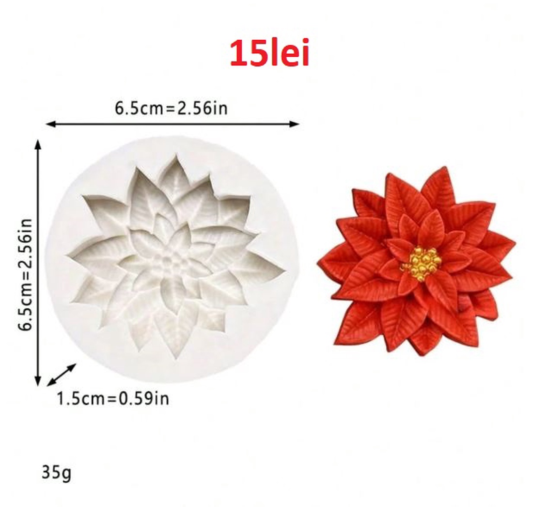 Matrite din Silicon pentru Aranjamente florale  lumanari, sapun, ipsos - crăciun - cadouri de moș crăciun - cadouri de moș crăciun - Artynos.ro