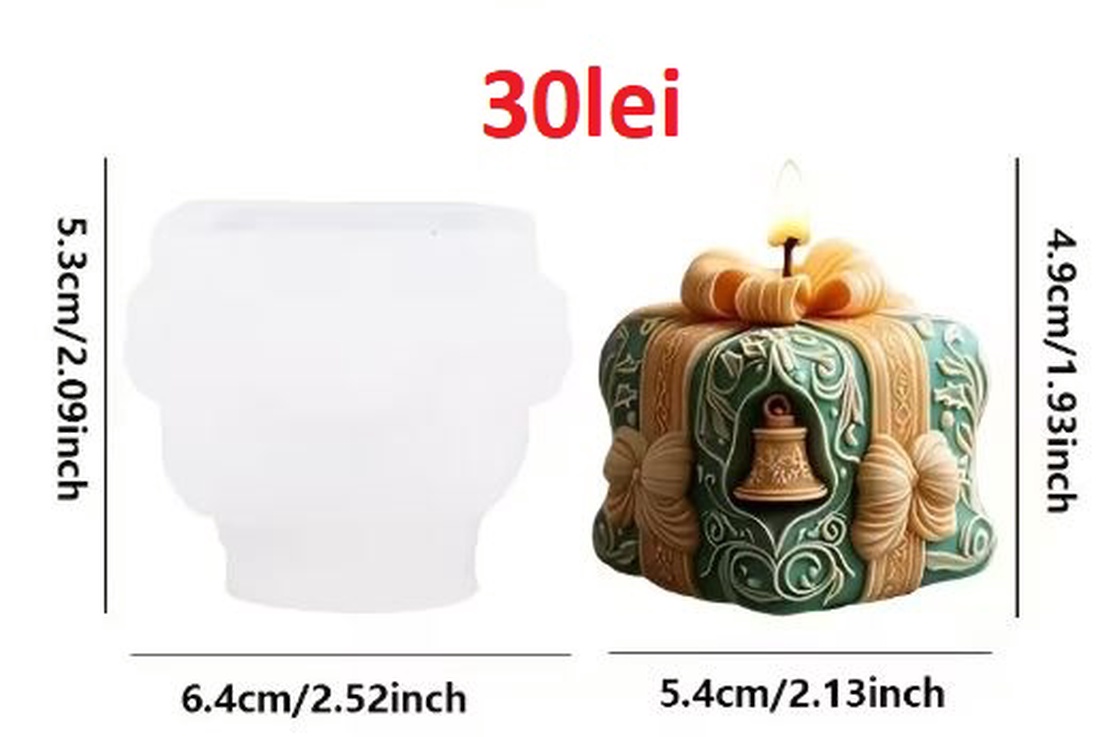 Matrite din Silicon pentru Craciun part 1 lumanari, sapun, ipsos - accessorii și unelte - materie primă mixtă - lumânare - Artynos.ro