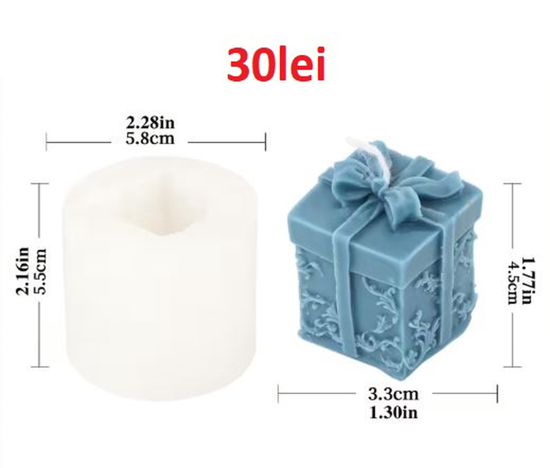 Matrite din Silicon pentru Craciun part 2 lumanari, sapun, ipsos - accessorii și unelte - materie primă mixtă - lumânare - Artynos.ro