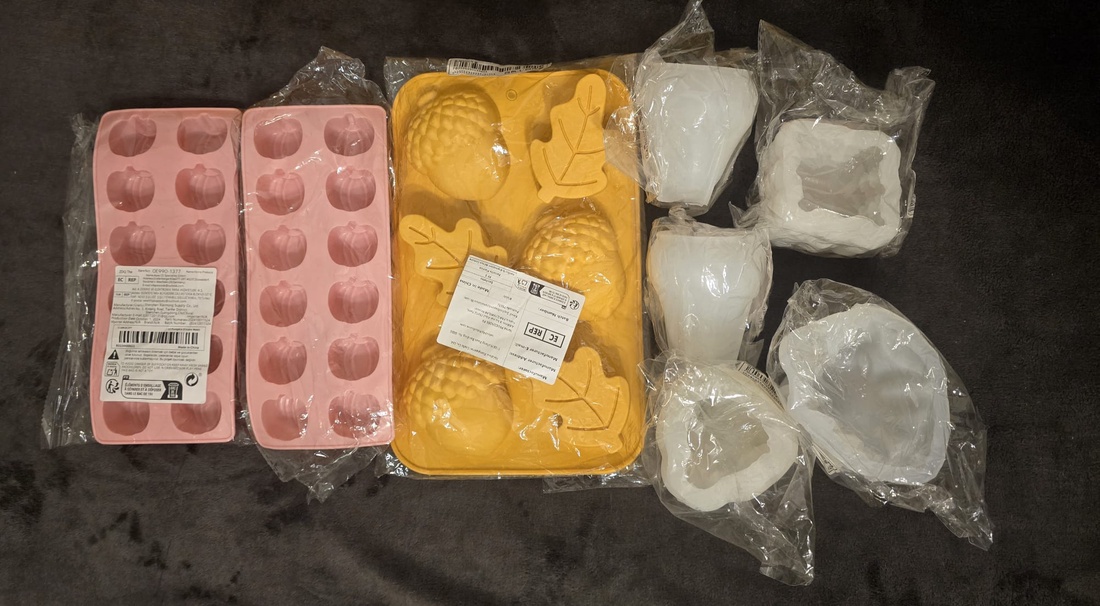 Set 8 matrite Toamna si Halloween  lumanari, sapun, ipsos - accessorii și unelte - materie primă mixtă - lumânare - Artynos.ro