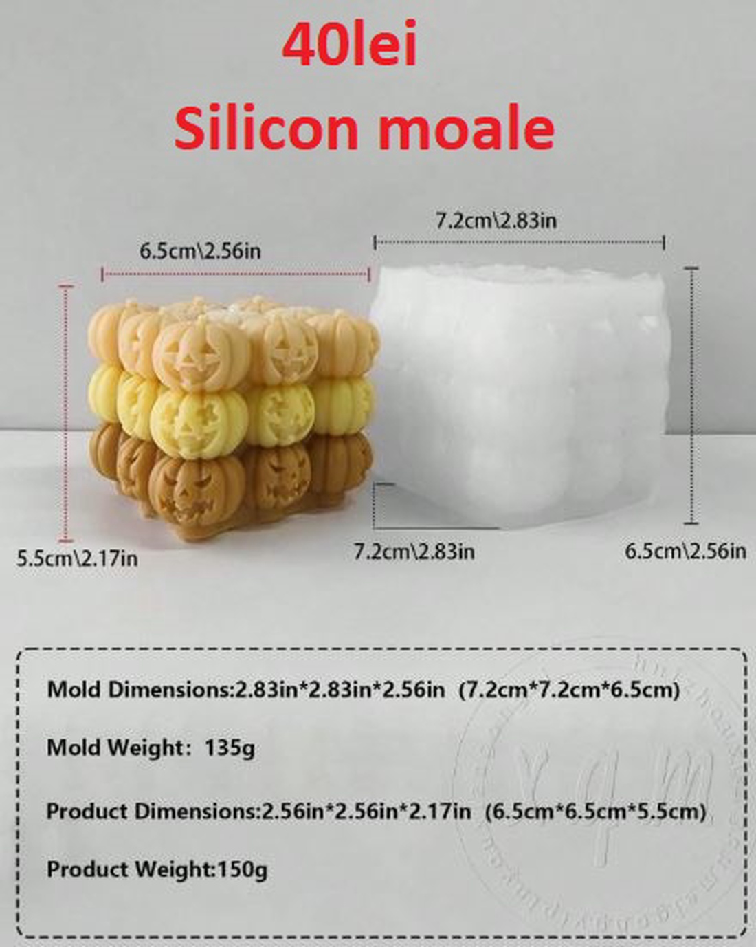 Set 8 matrite Toamna si Halloween  lumanari, sapun, ipsos - accessorii și unelte - materie primă mixtă - lumânare - Artynos.ro