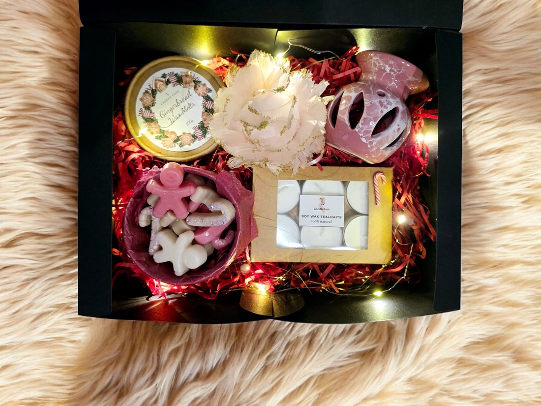 Set cadou Craciun Gingerbread - casă & stil de viață - lumânări, parfumuri, arome - lumânare - lumânări artizanale - Artynos.ro