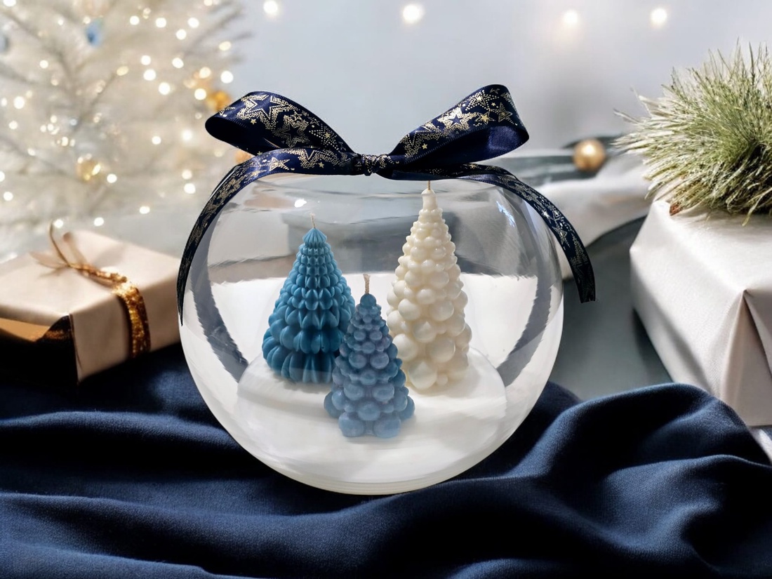Lumanare decorativa din ceara de soia- Silent Night Bowl - crăciun - decorațiuni de crăciun de casă - lumânări parfumate de crăciun - Artynos.ro