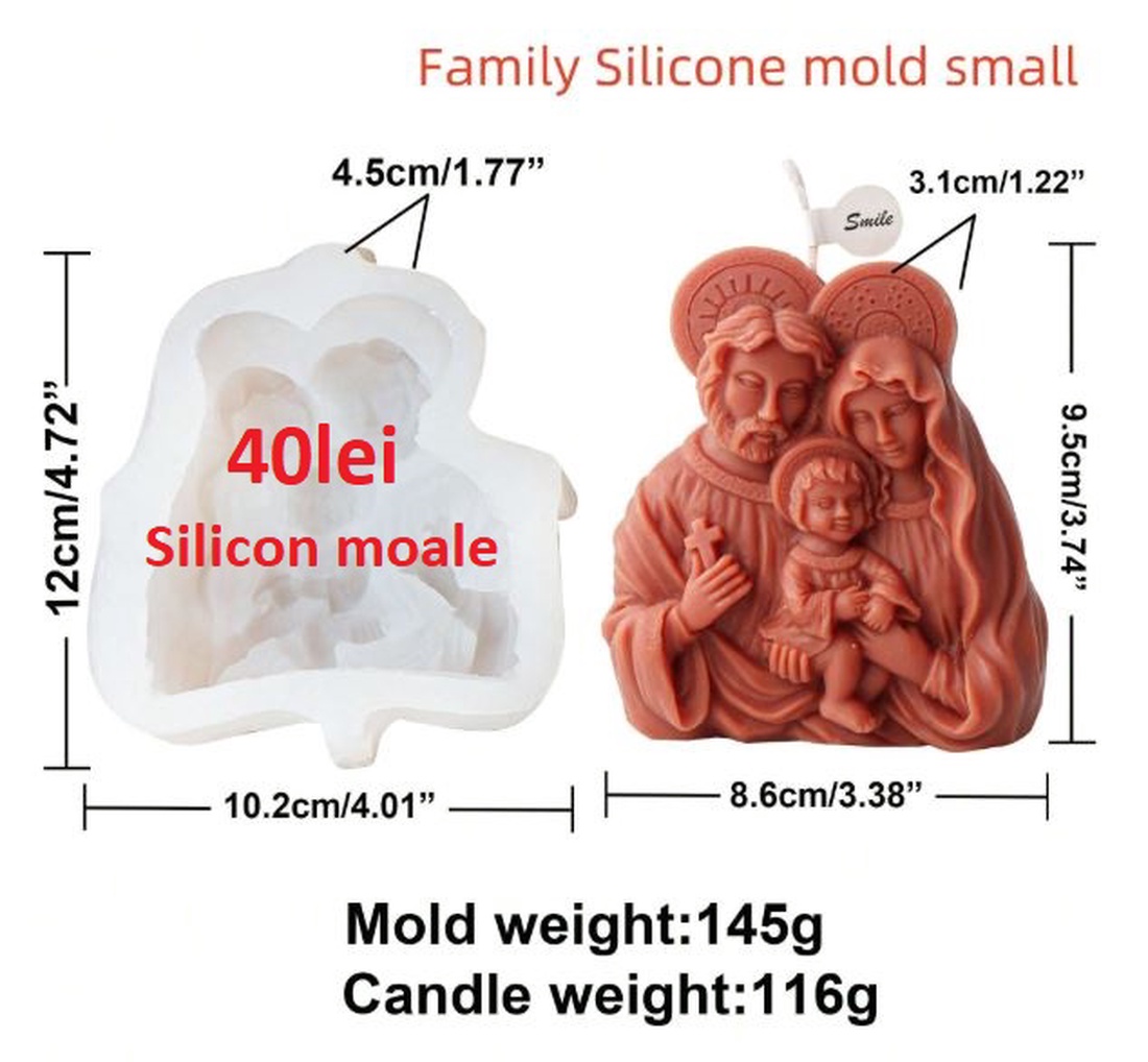 Matrite din Silicon pentru Craciun part 1 lumanari, sapun, ipsos - accessorii și unelte - materie primă mixtă - lumânare - Artynos.ro