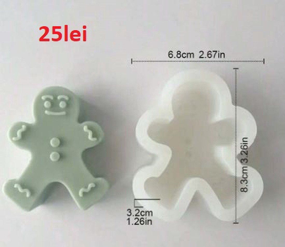 Matrite din Silicon pentru Craciun part 2 lumanari, sapun, ipsos - accessorii și unelte - materie primă mixtă - lumânare - Artynos.ro