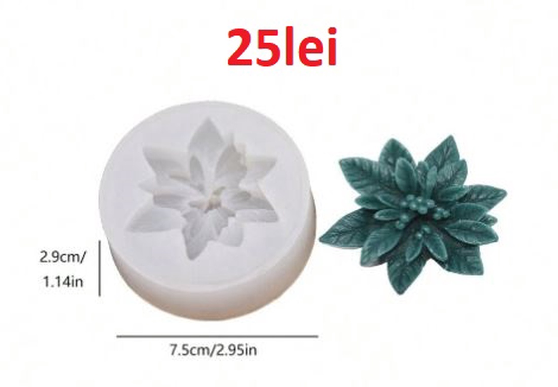 Matrite din Silicon pentru Craciun part 2 lumanari, sapun, ipsos - accessorii și unelte - materie primă mixtă - lumânare - Artynos.ro