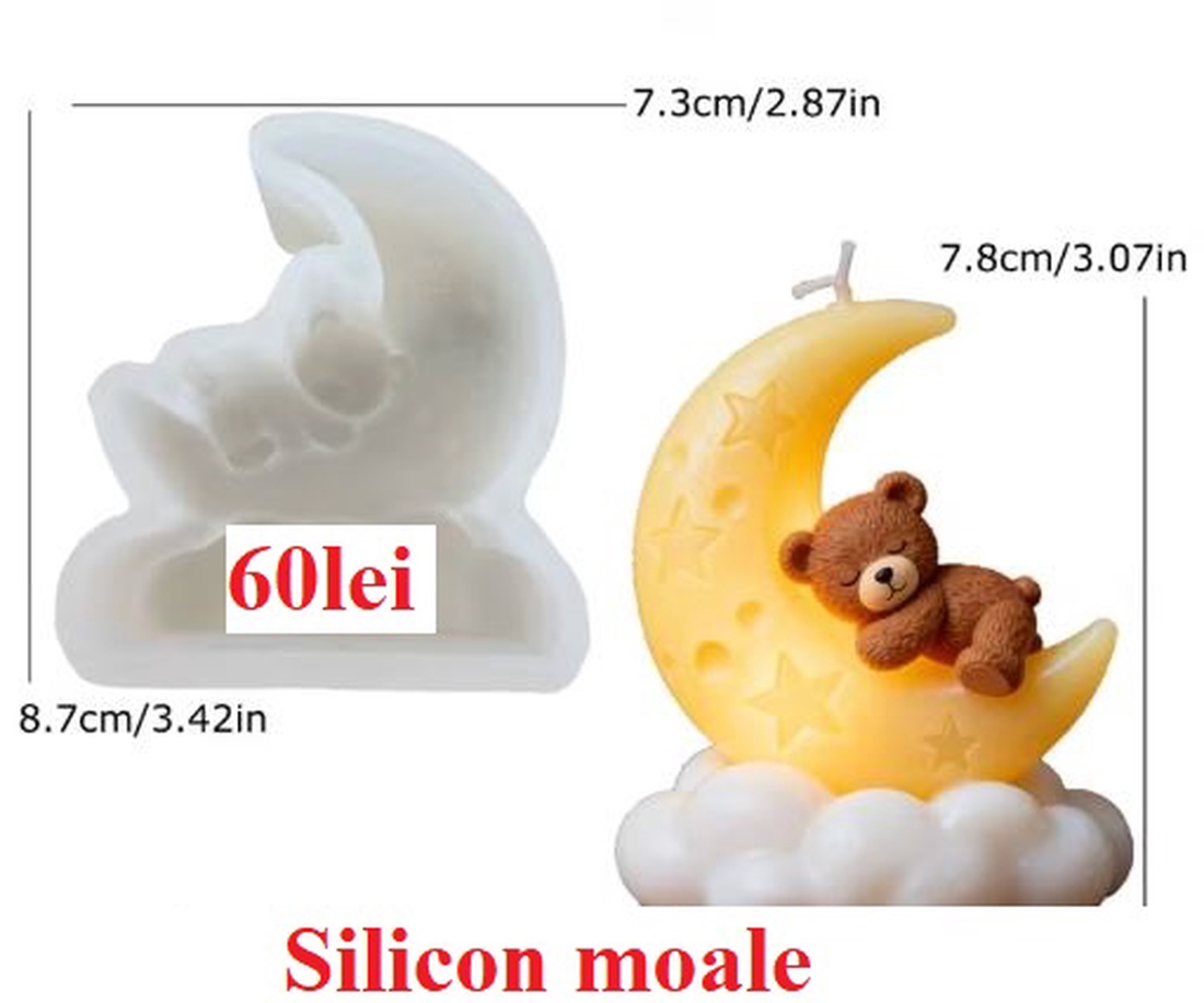 Matrite din Silicon pentru Marturii Botez Ursulet � lumanari, sapun, ipsos - accessorii și unelte - materie primă mixtă - lumânare - Artynos.ro