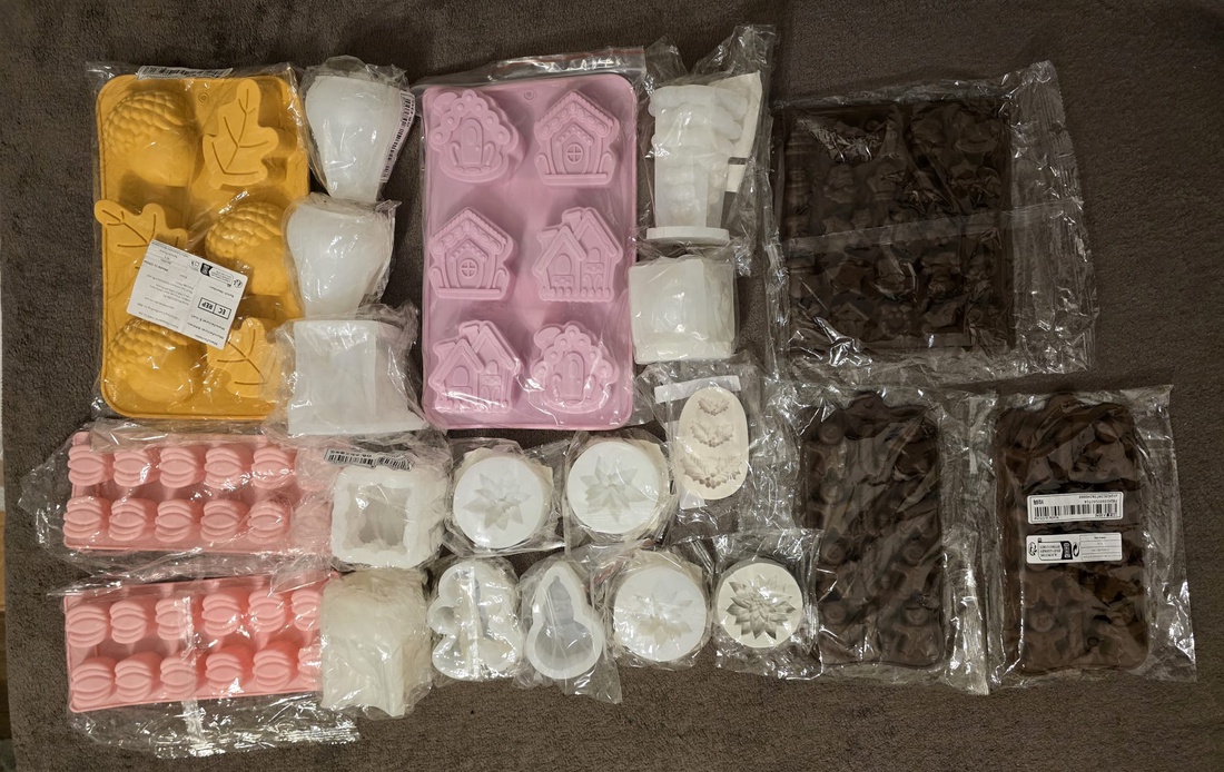 Lot 21 matrițe NOI � Toamna, Halloween si Craciun - accessorii și unelte - materie primă mixtă - lumânare - Artynos.ro