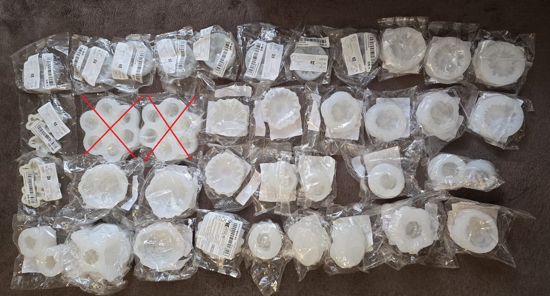 Lot 37 Matrițe Florale NOI - accessorii și unelte - materie primă mixtă - lumânare - Artynos.ro