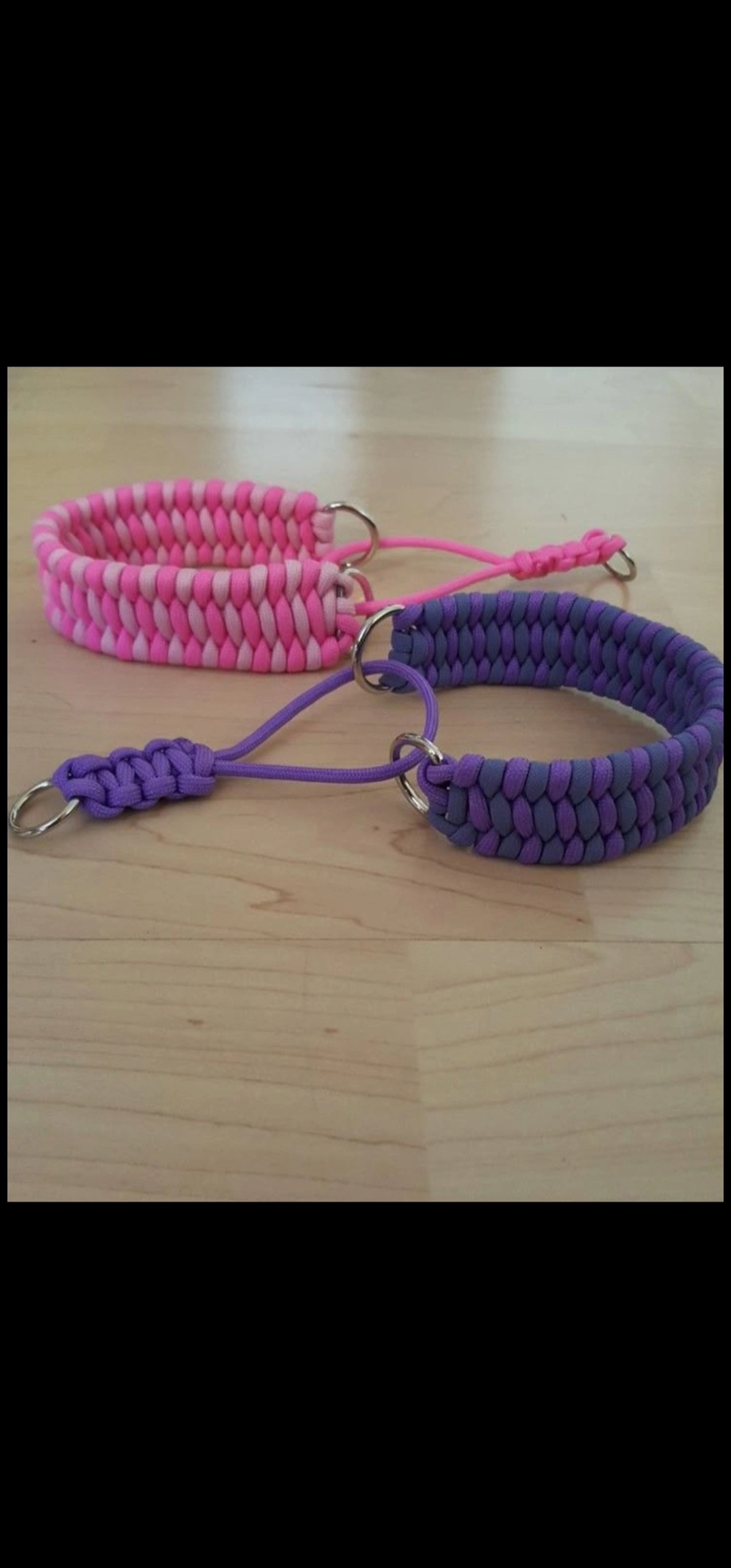 Zgardă martingale paracord trilobite � reglabilă, pentru câini activi (roz / mov) - casă & stil de viață - accesorii pentru animale  - echipamente pentru câini - zgardă pentru câini - Artynos.ro