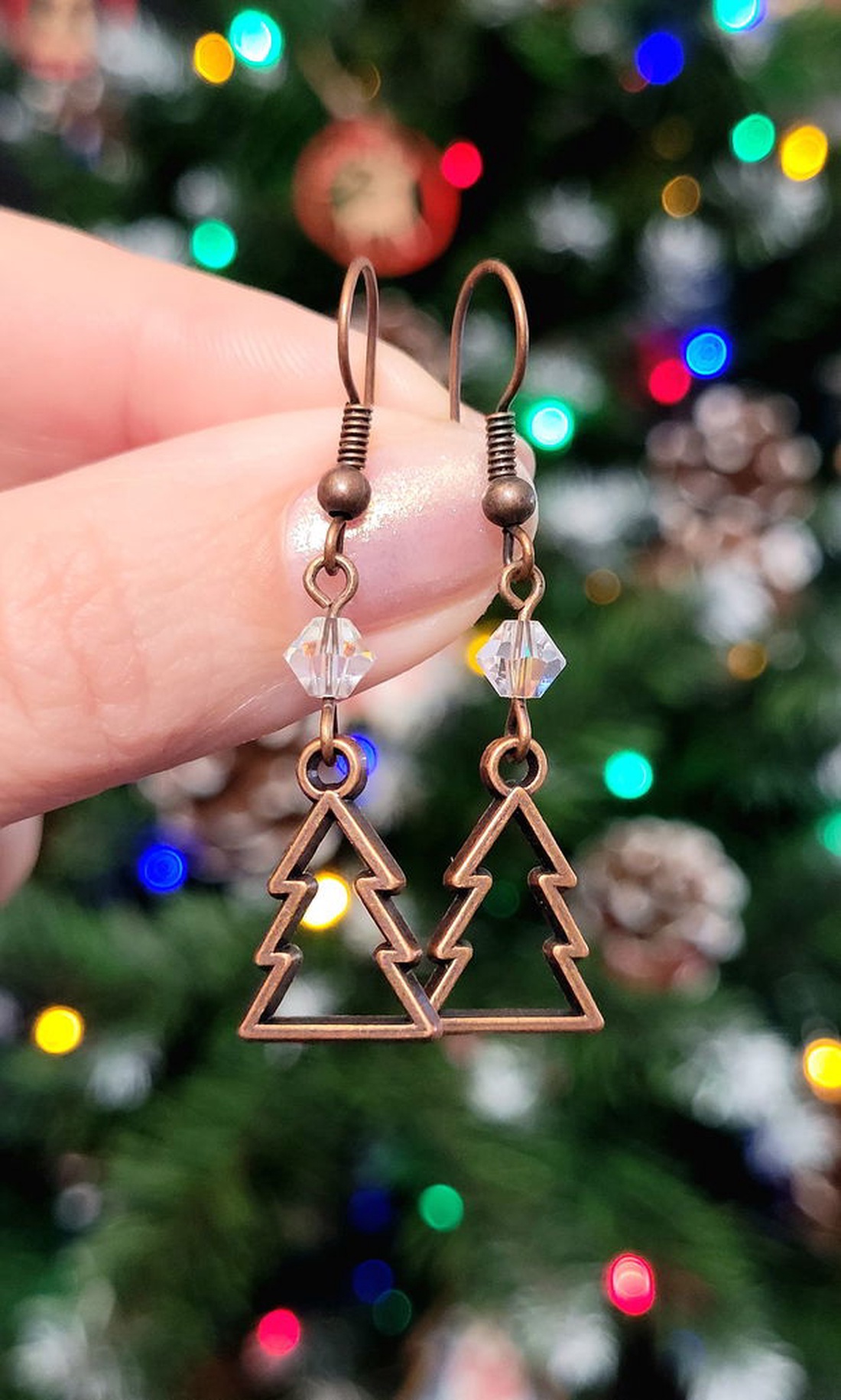 Cercei lungi cu brazi și Swarovski Elements - bijuterii - cercei - cercei lungi - Artynos.ro