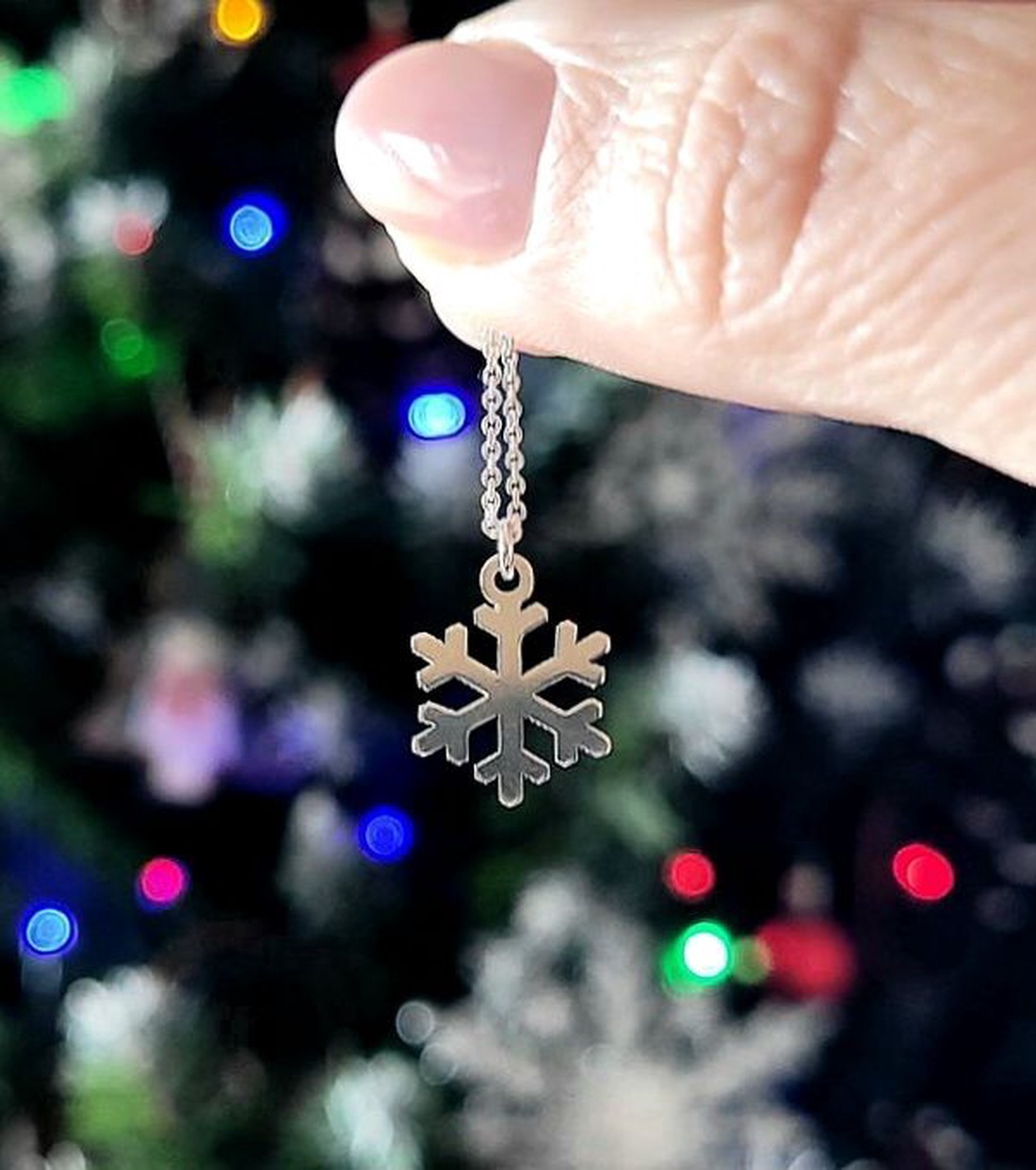 Colier din argint 92.5 cu Fulg de zăpadă  - bijuterii - coliere - coliere cu pandative - Artynos.ro