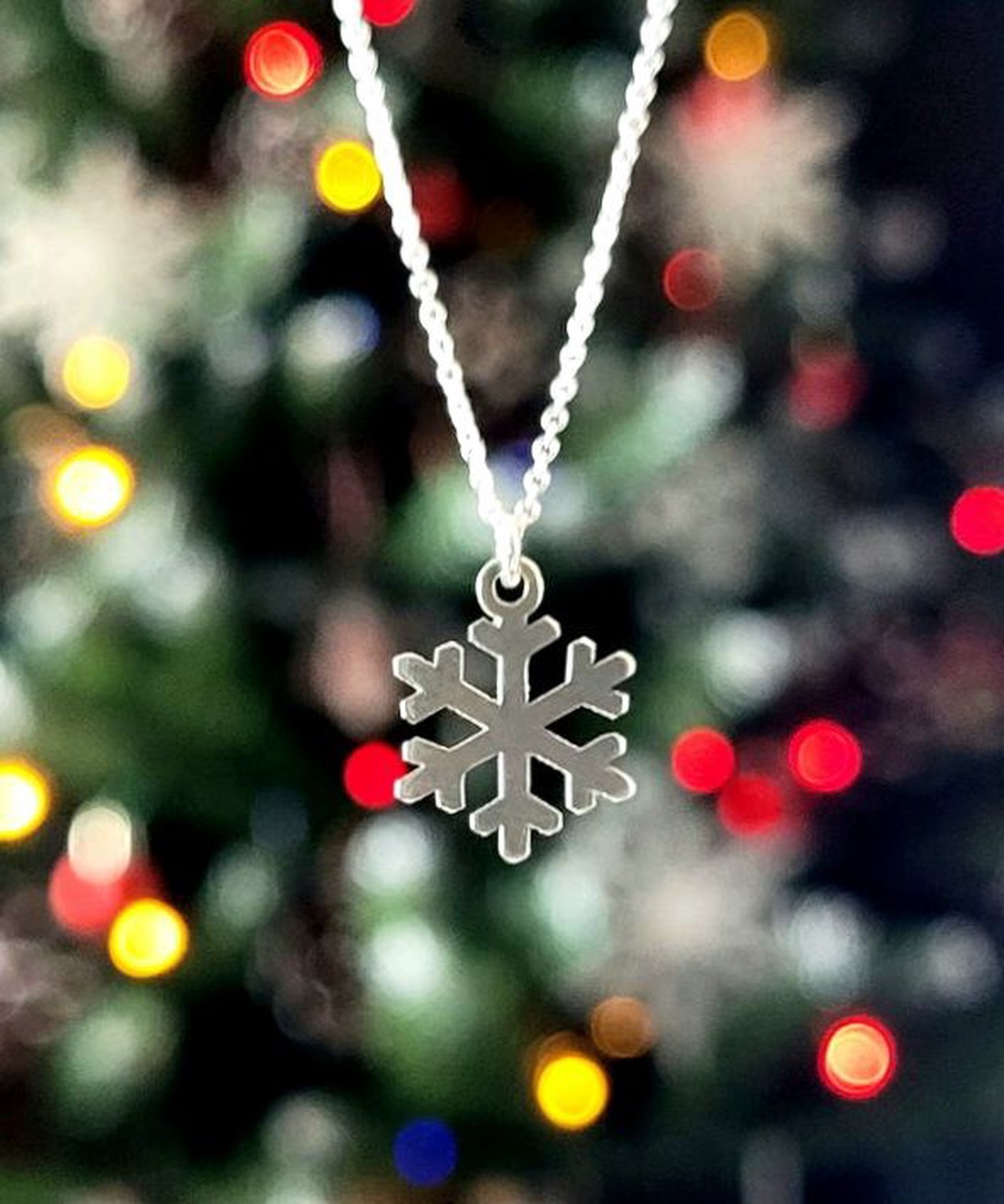 Colier din argint 92.5 cu Fulg de zăpadă  - bijuterii - coliere - coliere cu pandative - Artynos.ro