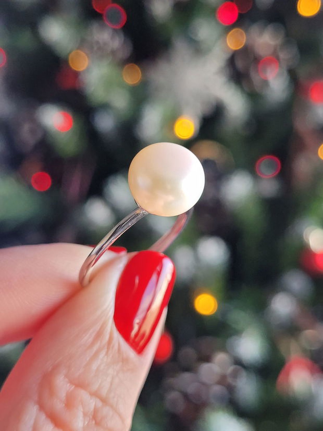 Inel reglabil din argint 92.5 cu Perlă naturală de cultură  - bijuterii - inele - inele cu perle - Artynos.ro