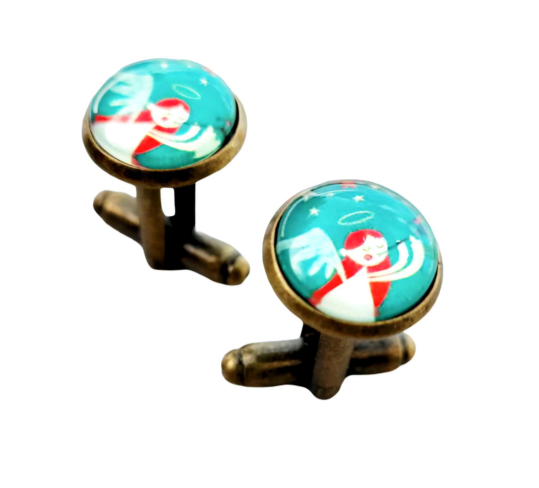 Butoni de cămașă, unisex, cu motiv de sărbători  - bijuterii - butoni de manșetă - Artynos.ro