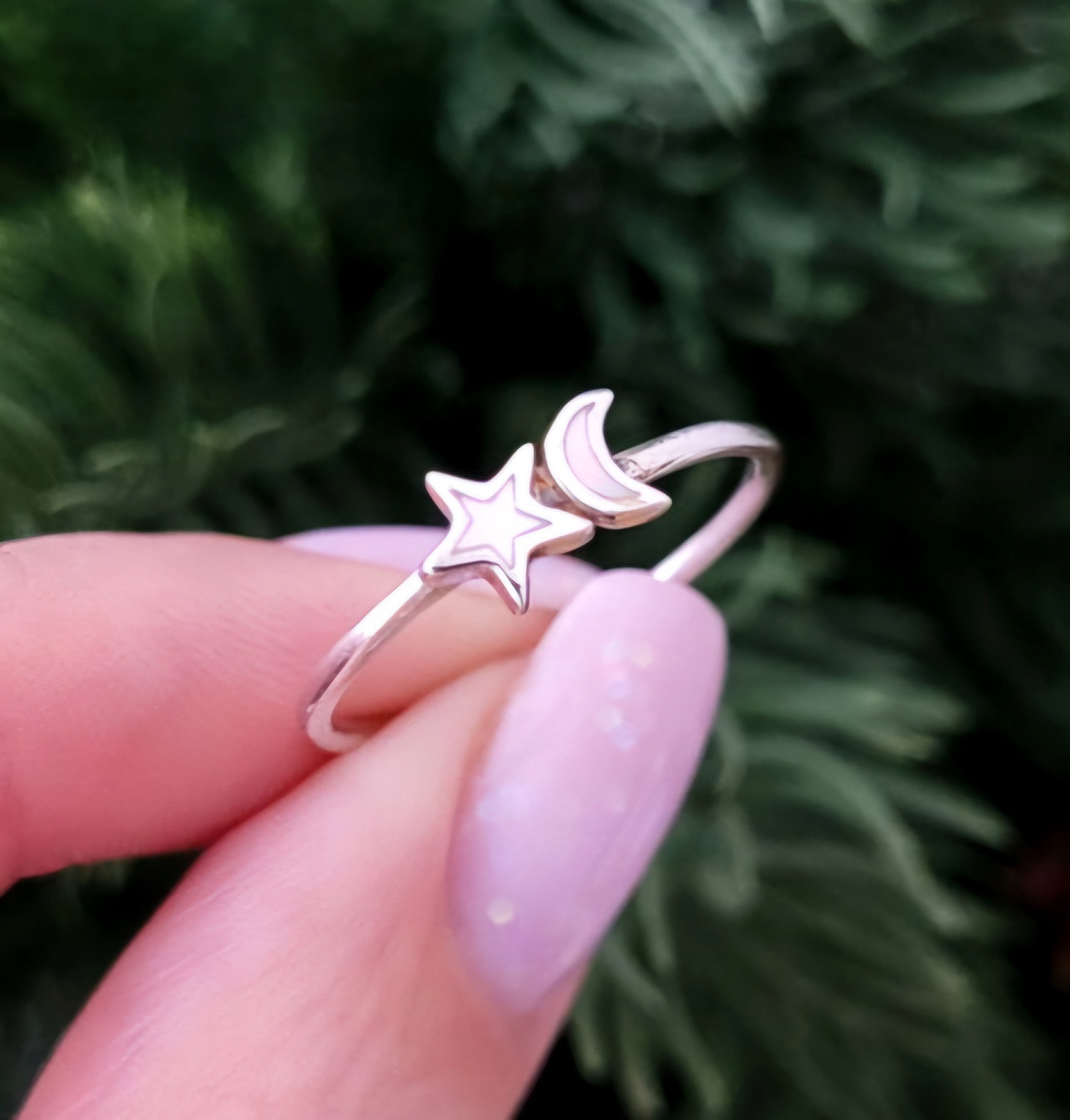 Inel din argint 92.5 cu Stea și Semilună  - bijuterii - inele - inele cu pietre semiprețioase - Artynos.ro