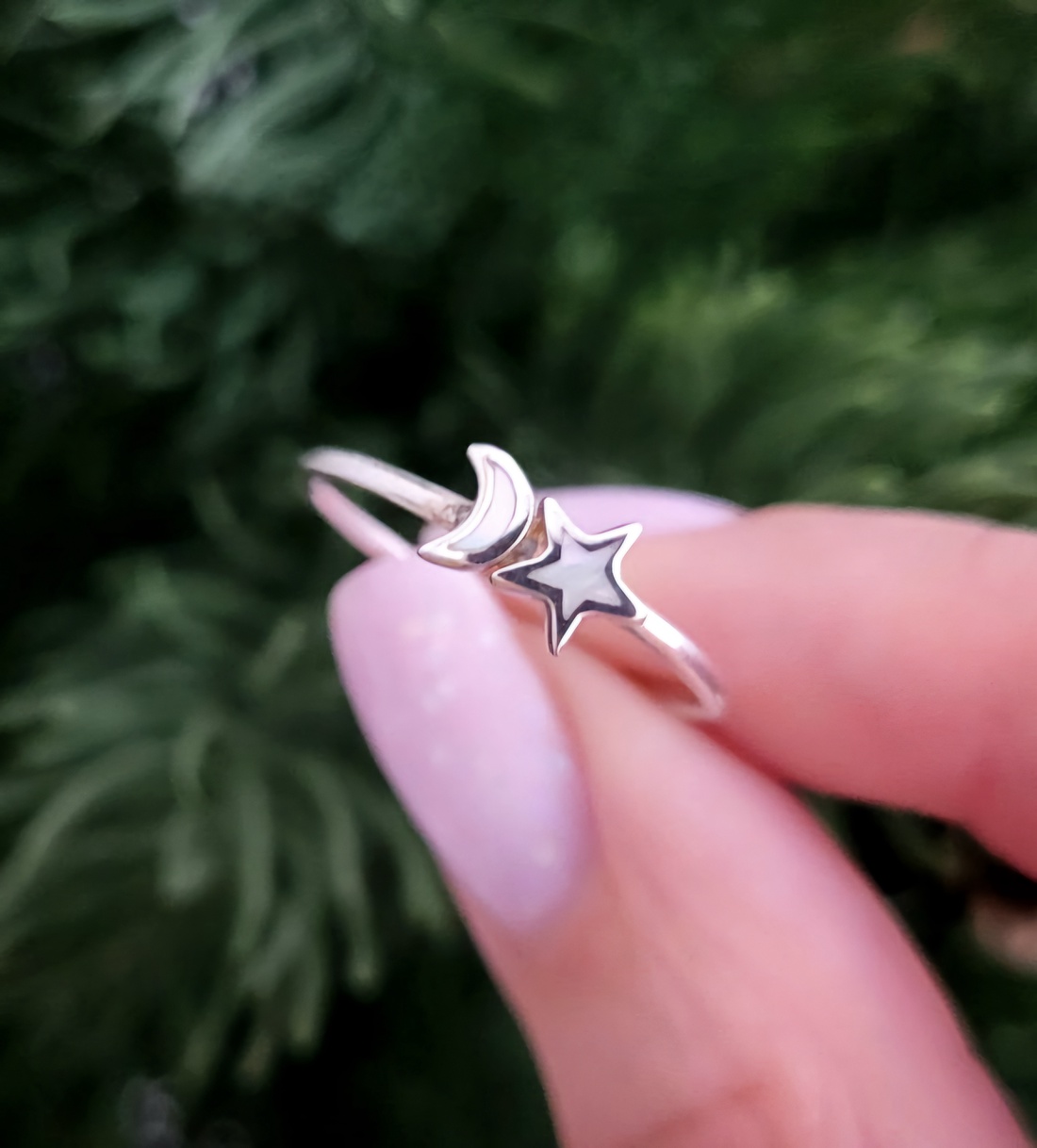 Inel din argint 92.5 cu Stea și Semilună  - bijuterii - inele - inele cu pietre semiprețioase - Artynos.ro