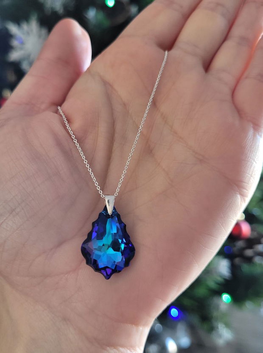 Colier argint 92.5 cu medalion Swarovski Baroque  - bijuterii - coliere - coliere cu pandative - Artynos.ro