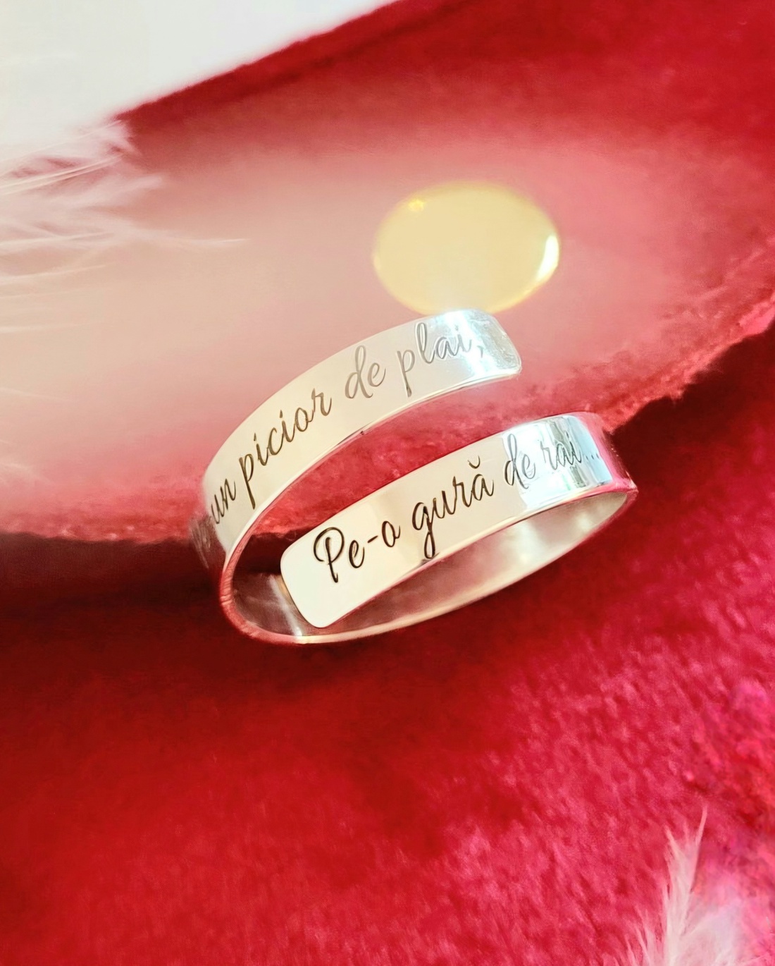 Inel reglabil din argint 92.5 cu mesaj amuzant  - bijuterii - inele - inele statement - Artynos.ro