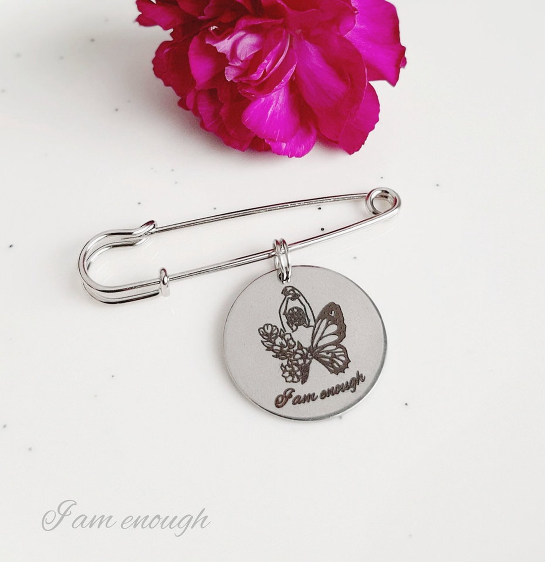 Broșă mare I AM ENOUGH  - bijuterii - broșe - Artynos.ro