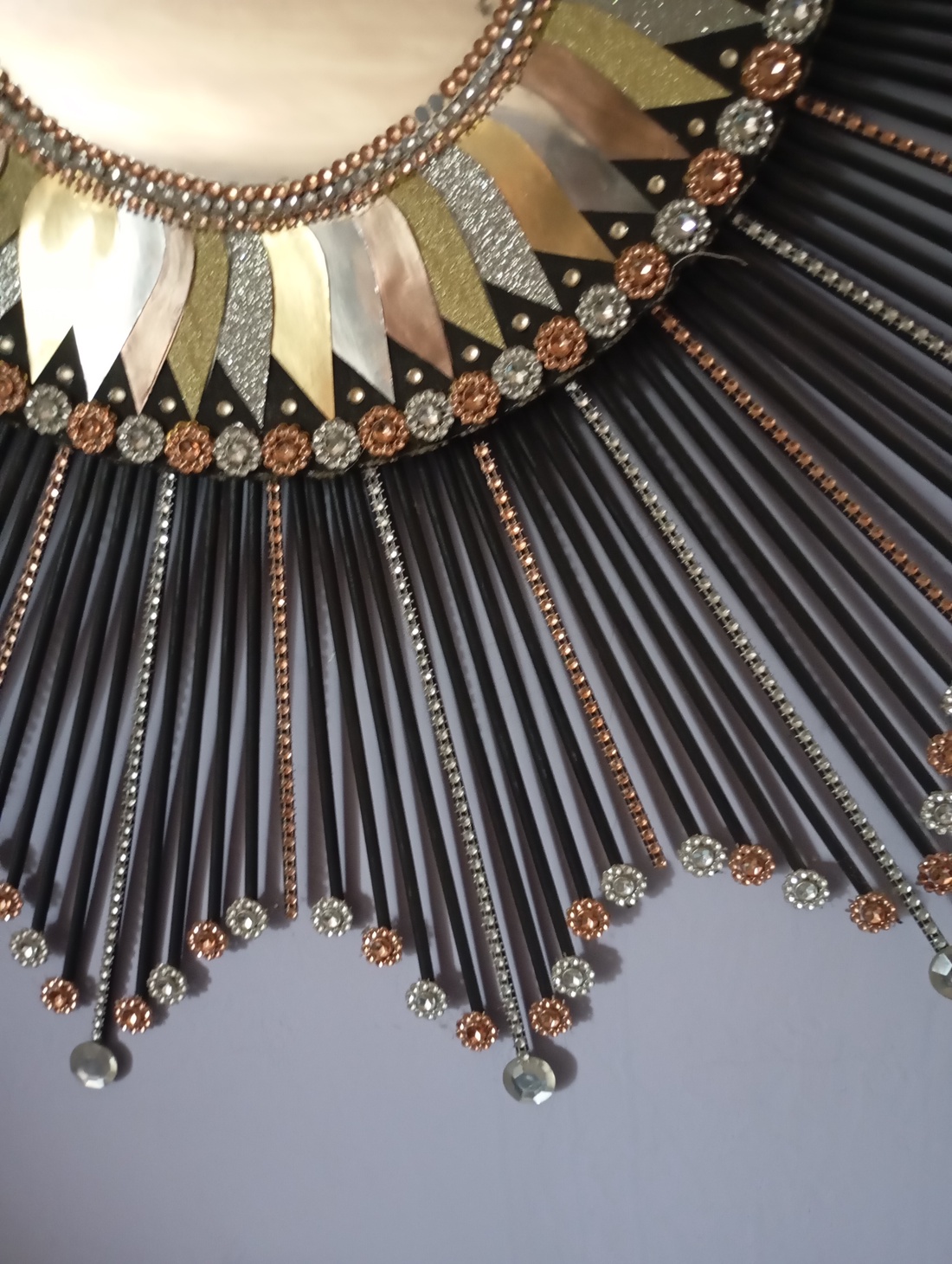 Beautiful Round Black 31 Glam Clear and Rose Gold Crystals Sunburst Mirror - casă & stil de viață - decorațiuni de casă - oglinzi - Artynos.ro