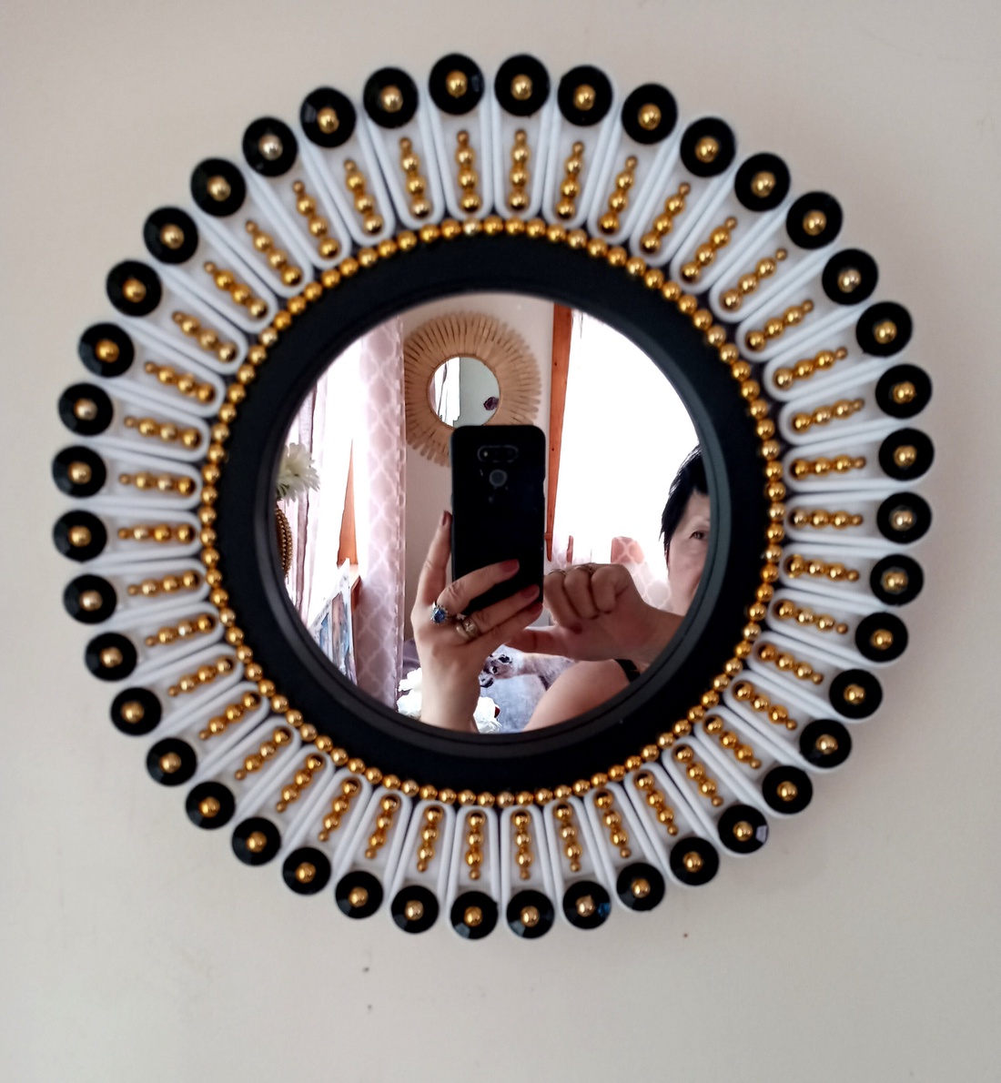 Elegant Handmade 35 cm Diameter Glam Sunburst Mirror - casă & stil de viață - decorațiuni de casă - oglinzi - Artynos.ro