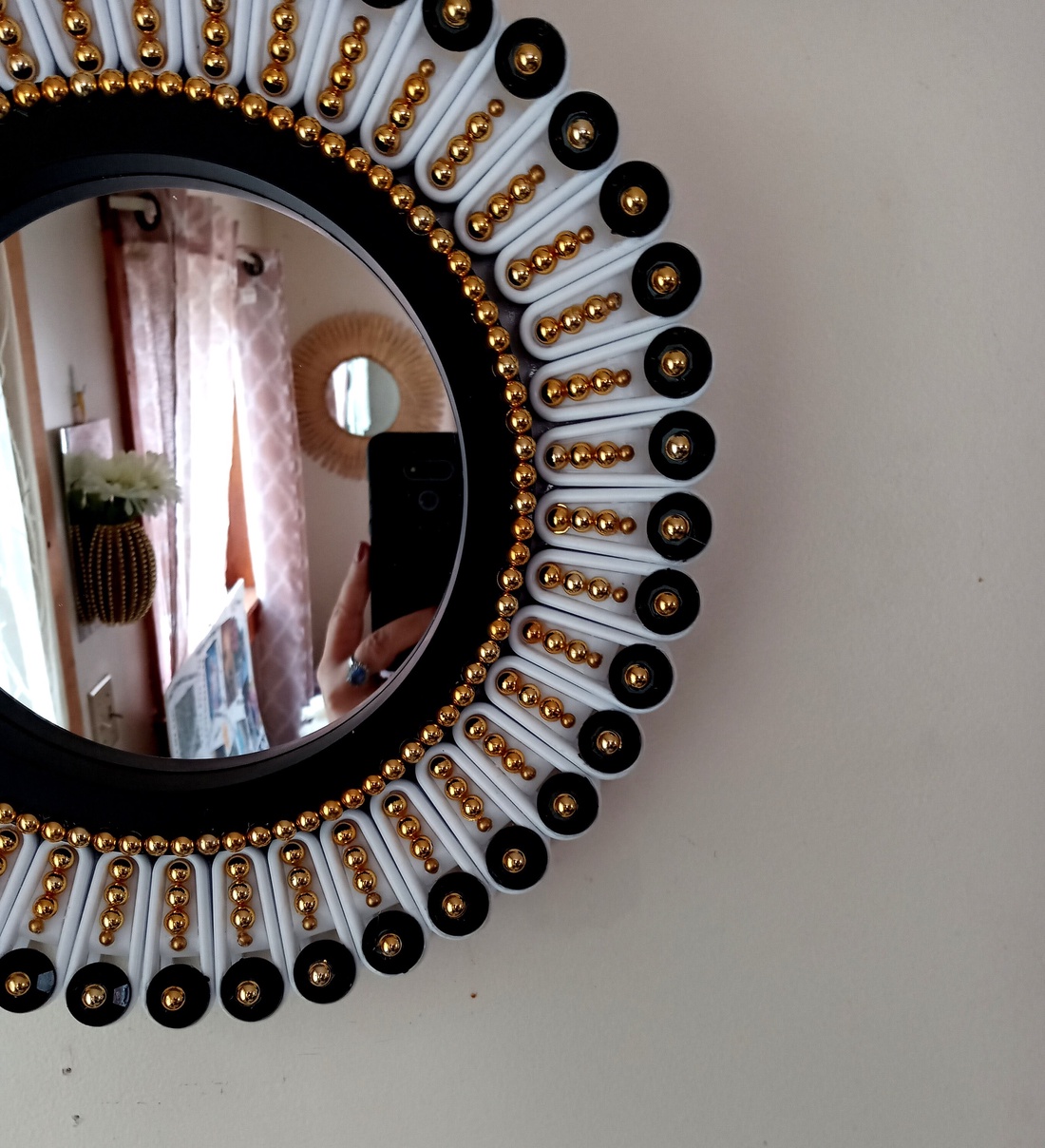 Elegant Handmade 35 cm Diameter Glam Sunburst Mirror - casă & stil de viață - decorațiuni de casă - oglinzi - Artynos.ro