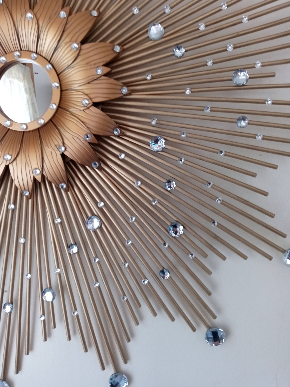 Gorgeous Gold Sunflower 76 cm Diameter Glam Sunburst Mirror - casă & stil de viață - decorațiuni de casă - oglinzi - Artynos.ro
