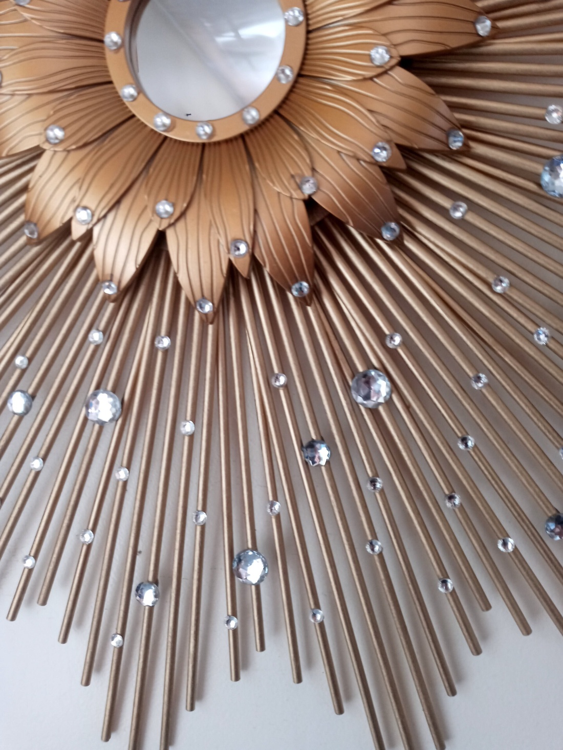 Gorgeous Gold Sunflower 76 cm Diameter Glam Sunburst Mirror - casă & stil de viață - decorațiuni de casă - oglinzi - Artynos.ro