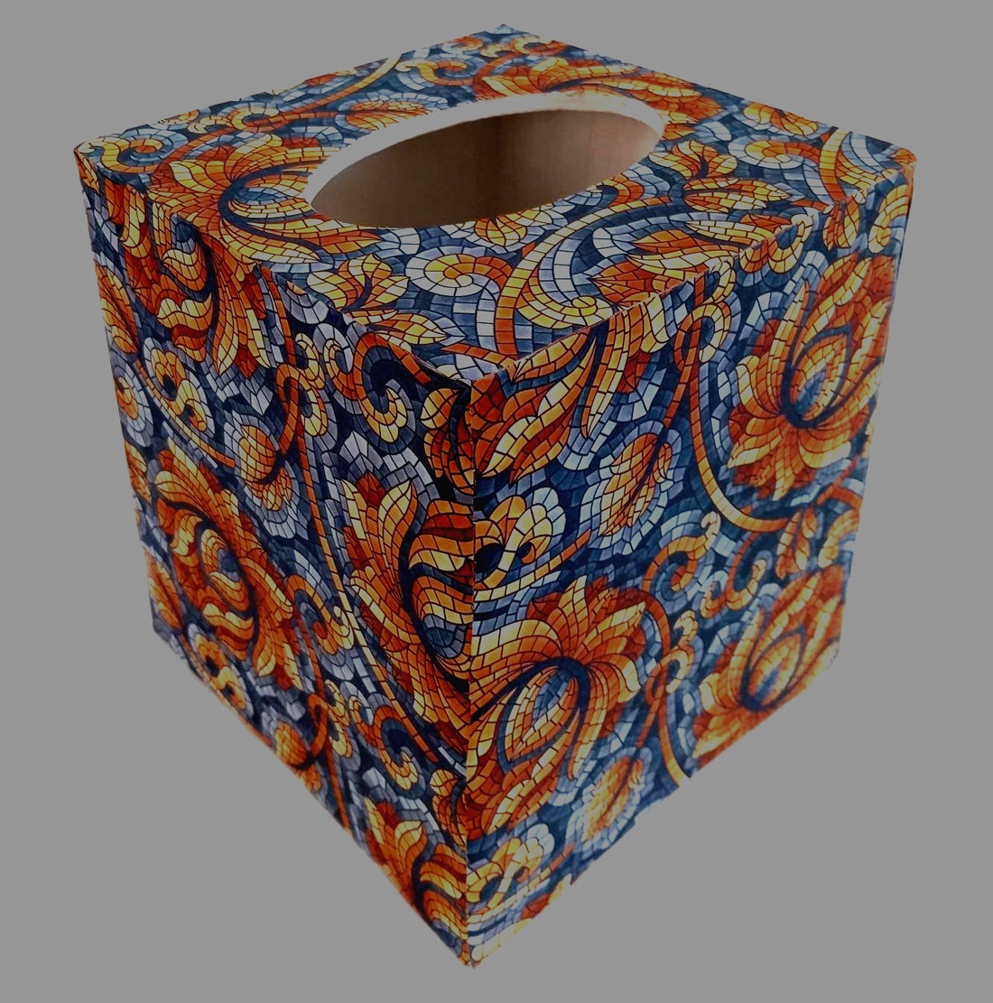  Wooden Tissue Box Mosaic Pattern Italian Paper - casă & stil de viață - organizare & depozitare - cutie pentru șervețele - Artynos.ro