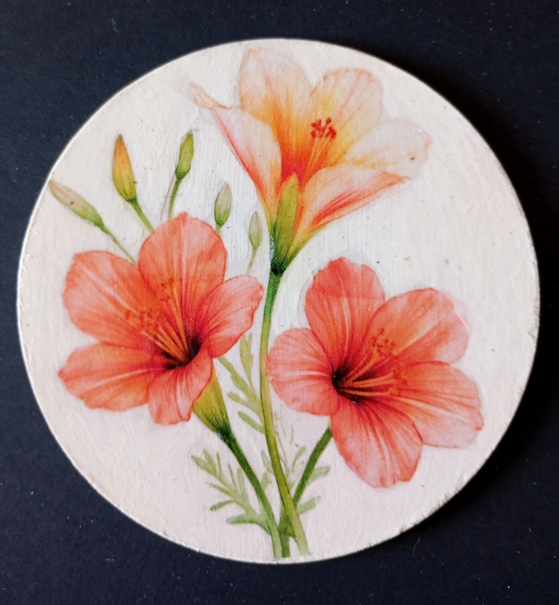 Set of four decoupage coasters - Beautiful Flowers - casă & stil de viață - echipamente de bucătărie - accesorii de servire - coastere - Artynos.ro