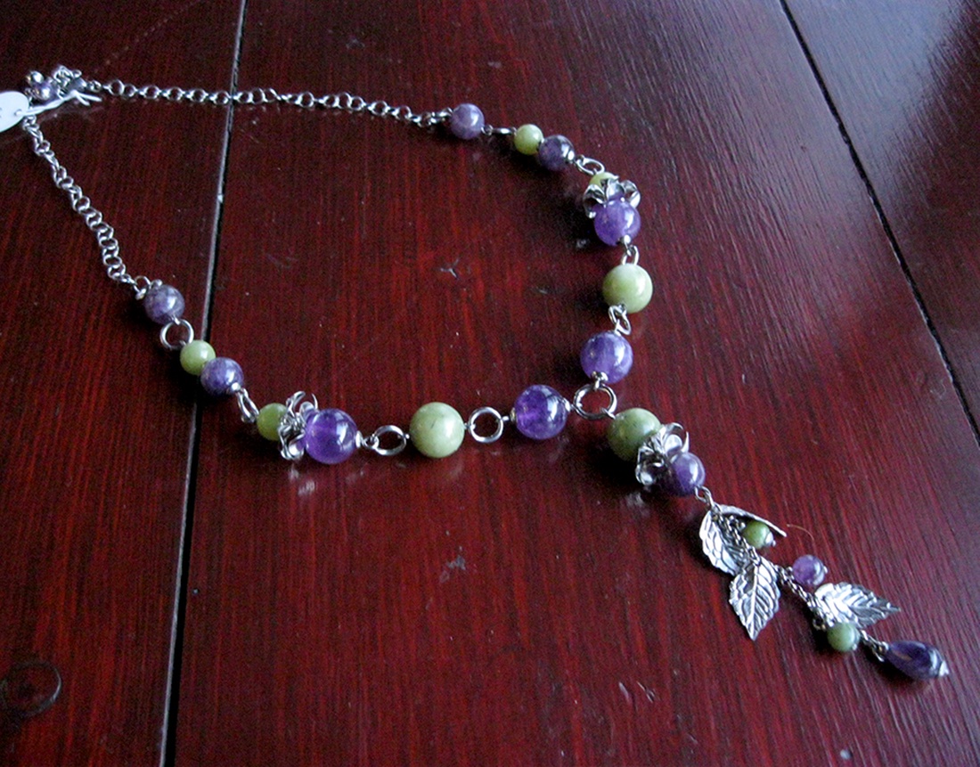 Ametist si jad - bijuterii - coliere - coliere din pietre semiprețioase - Artynos.ro