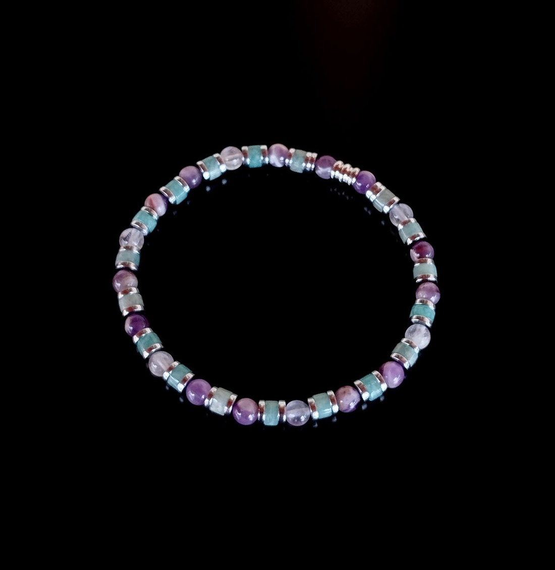 Ametist si amazonit - bijuterii - brățări - brățări din pietre semiprețioase - Artynos.ro