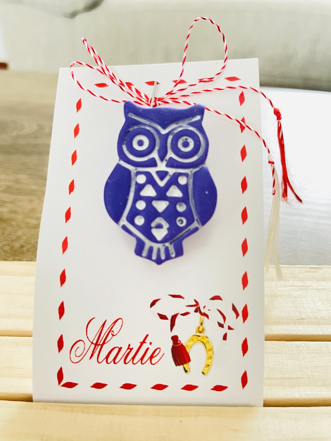 Mărțișor bufnita - bijuterii - mărțișor - Artynos.ro