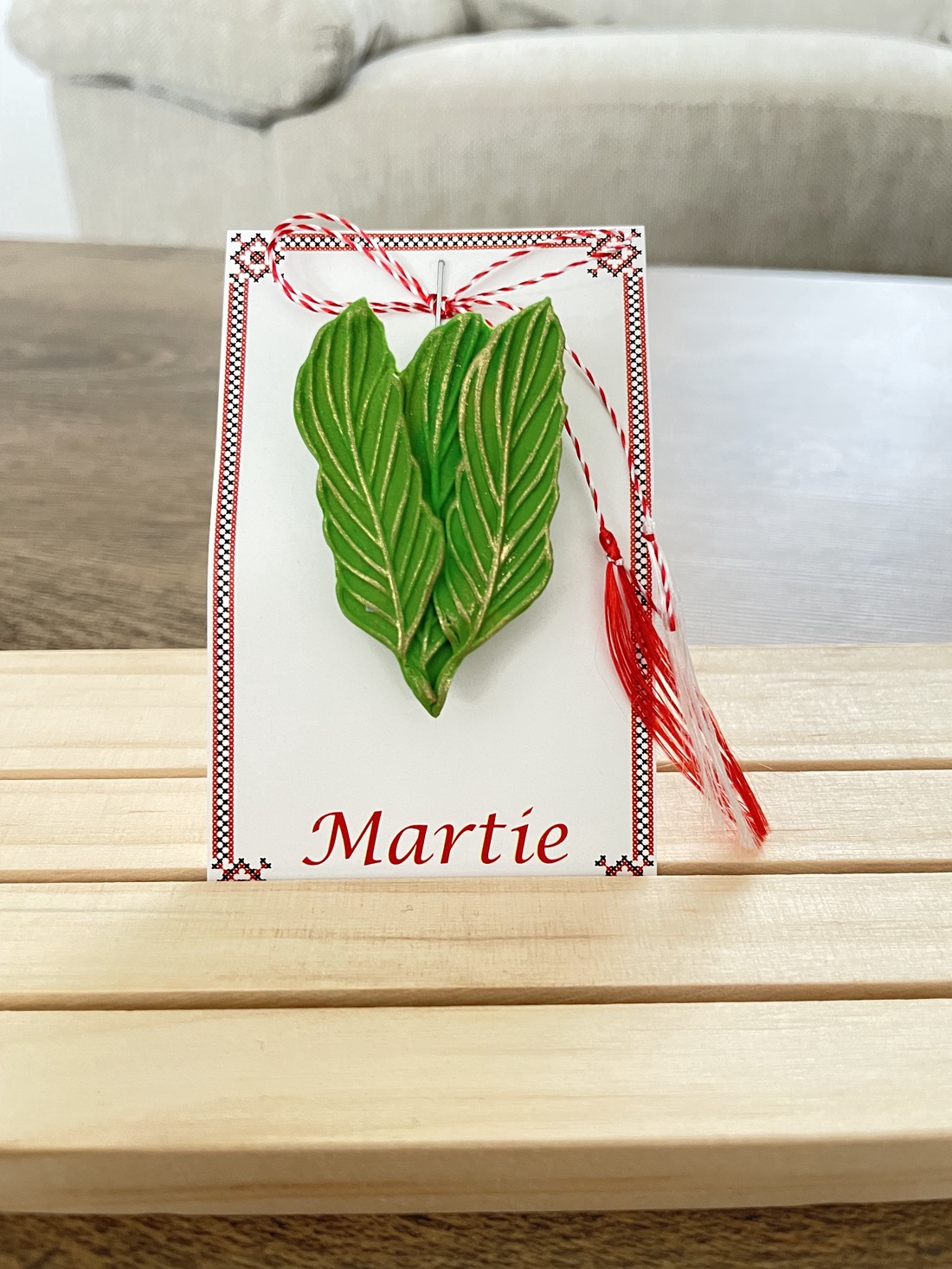 Mărțișor frunza - bijuterii - mărțișor - Artynos.ro