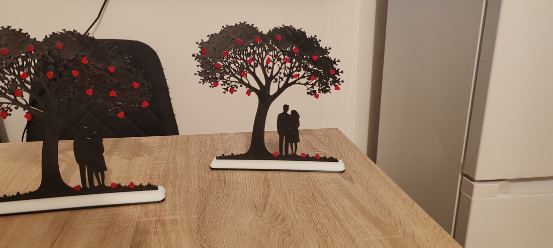 Silueta copacului iubirii 3D -  - Artynos.ro