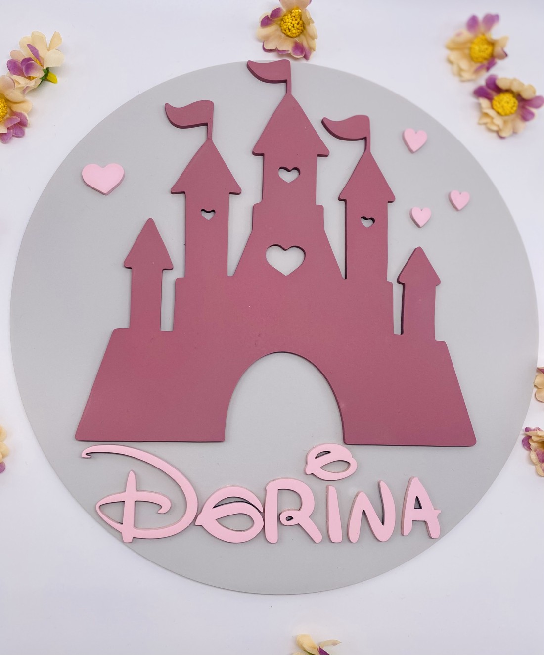 Placa de nume din lemn Castle Princess -  - Artynos.ro