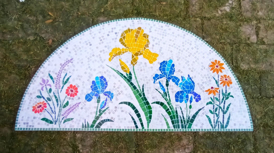 REKREDENC - Tablou mural cu mozaic floral � realizat manual, pentru exterior, 100 cm - arte vizuale și accesorii  - alte arte - Artynos.ro