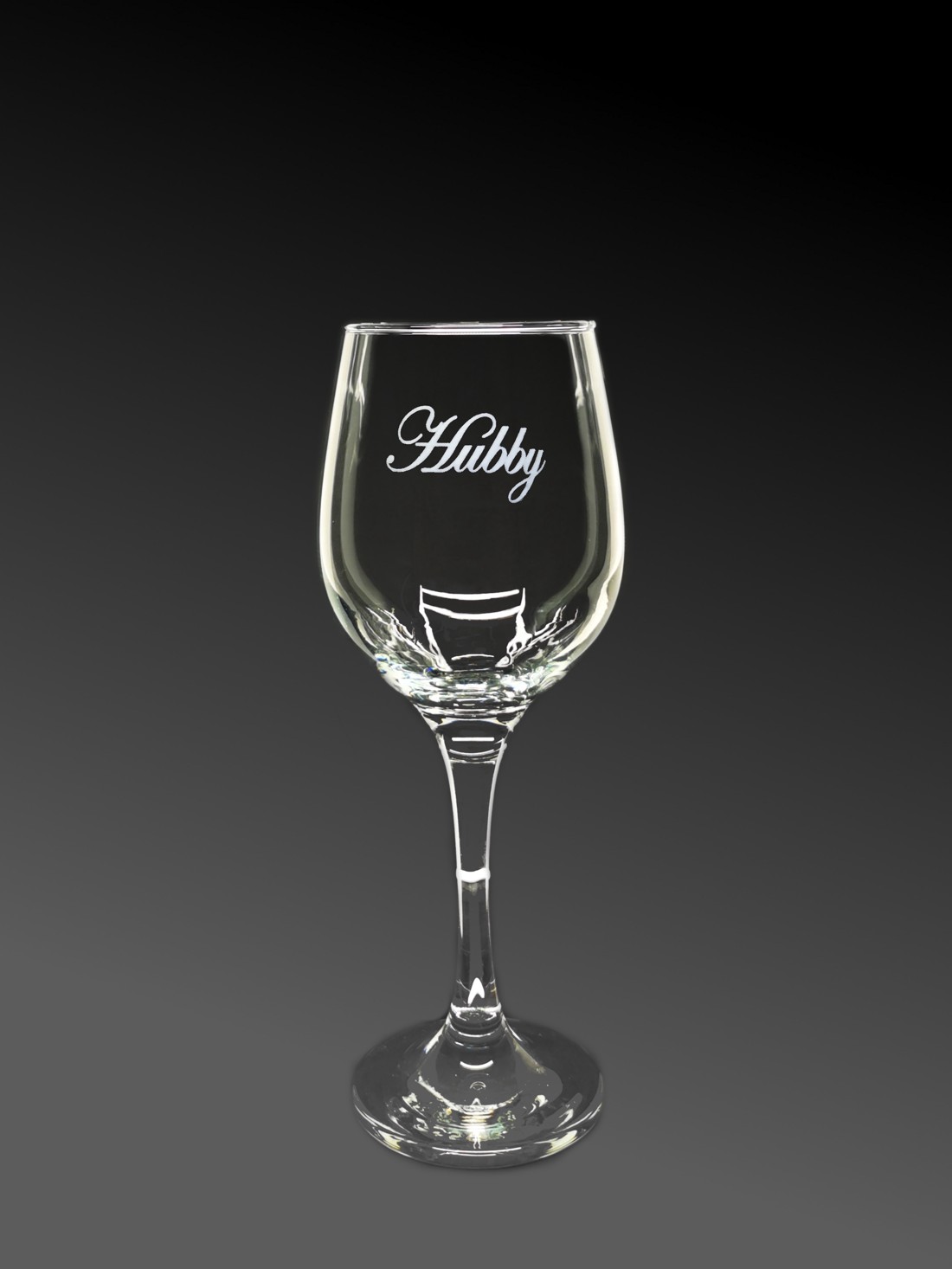 Sticlă gravată cu inscripția Hubby și Wifey -  - Artynos.ro