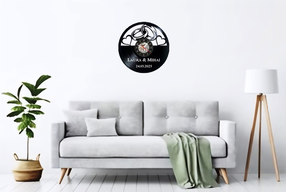 NUNTA- LOGODNA-ceas de perete - casă & stil de viață - accesorii pentru decorat casa - decorațiuni de pereți, decorațiuni suspendate - ceasuri de perete - Artynos.ro