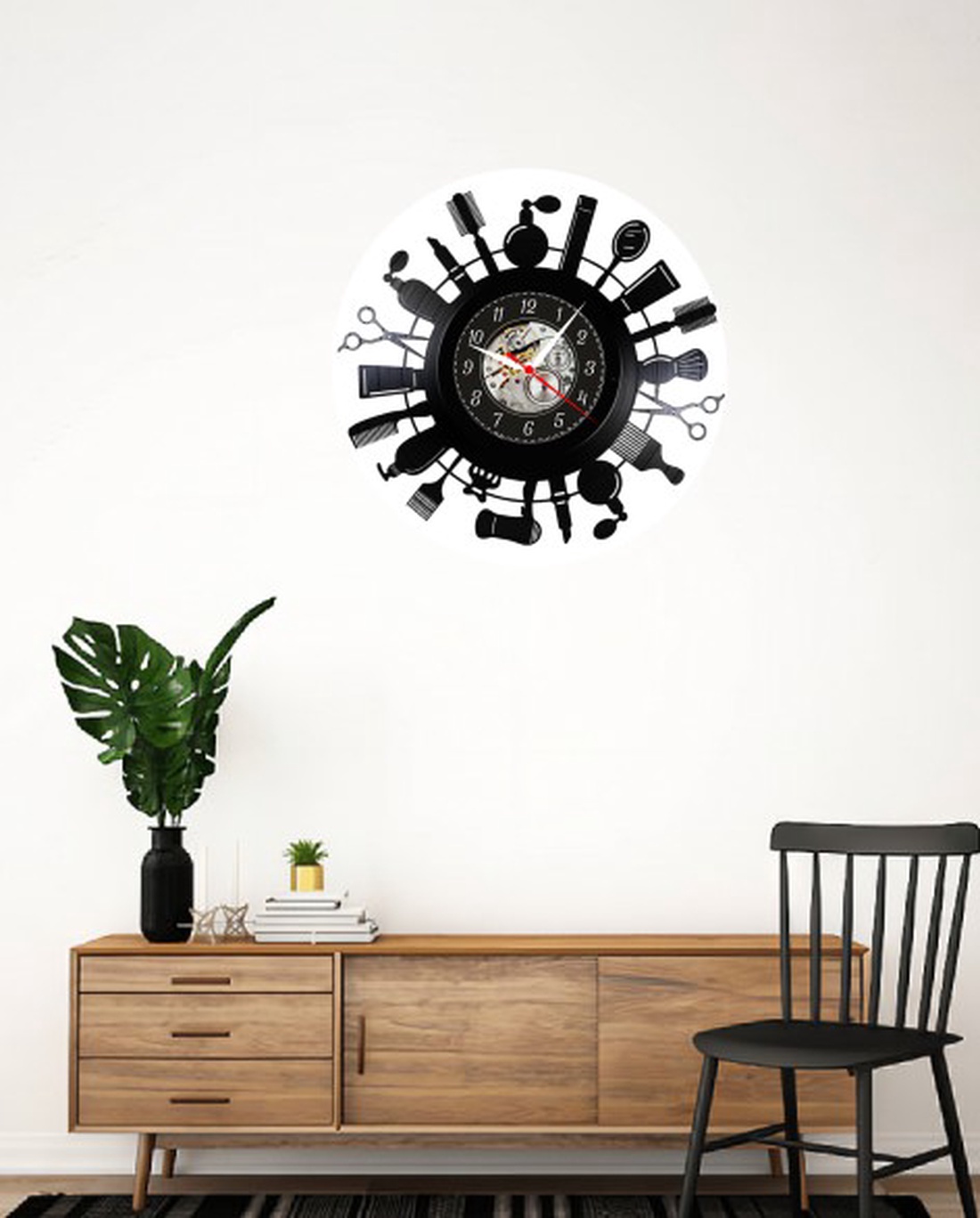 BARBERSHOP- ceas de perete - casă & stil de viață - accesorii pentru decorat casa - decorațiuni de pereți, decorațiuni suspendate - ceasuri de perete - Artynos.ro