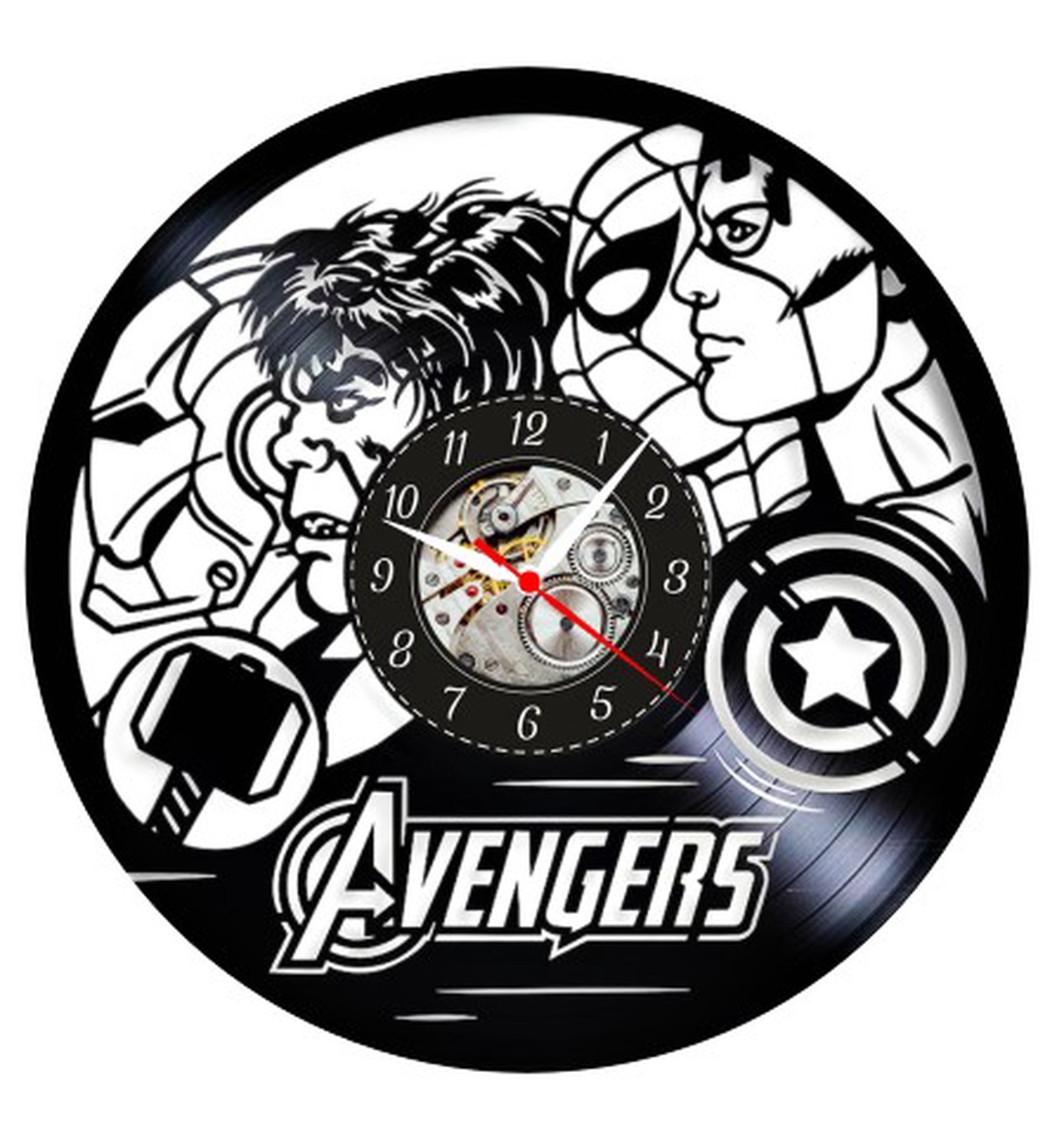 AVENGERS-ceas de perete - casă & stil de viață - accesorii pentru decorat casa - decorațiuni de pereți, decorațiuni suspendate - ceasuri de perete - Artynos.ro