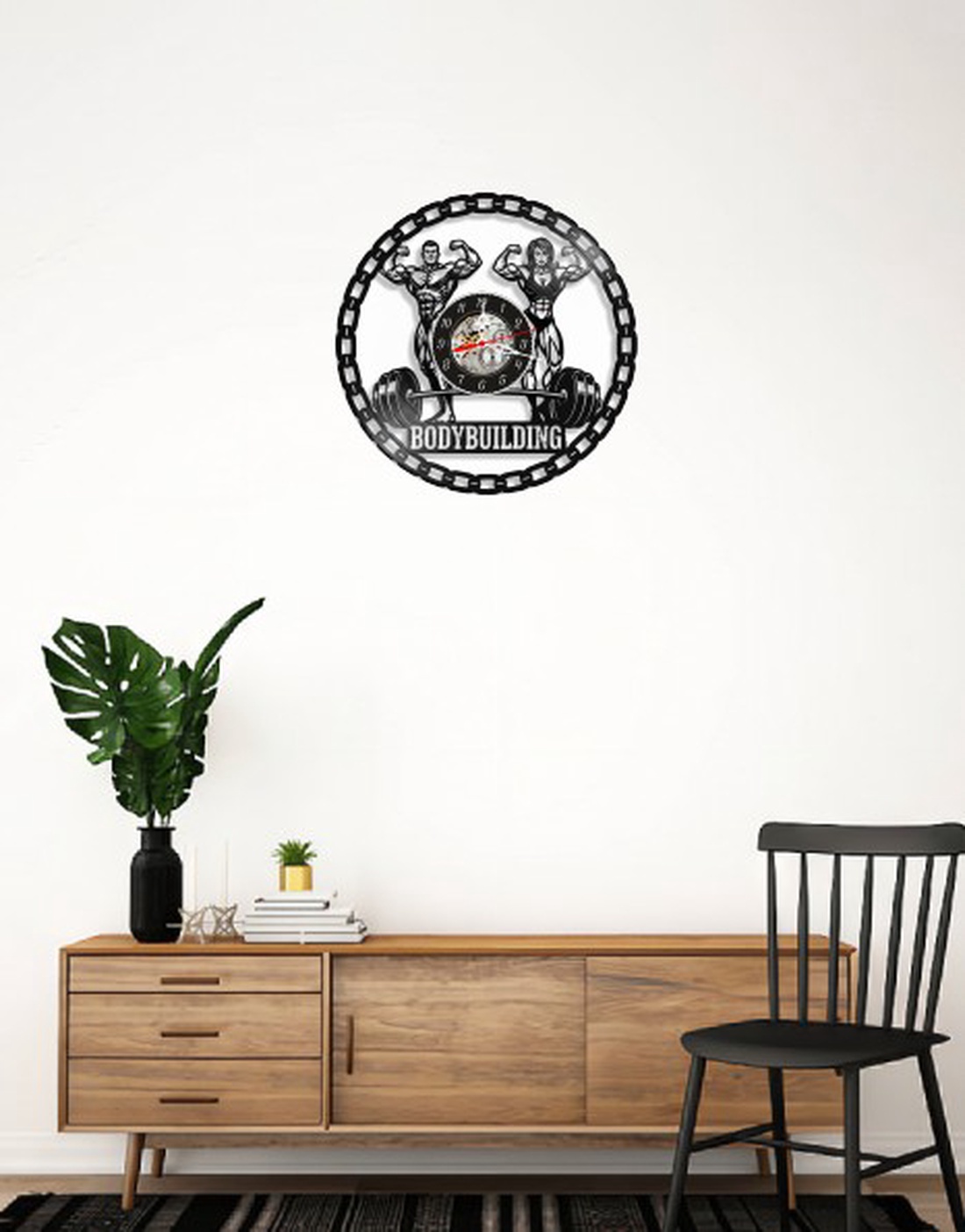 BODY BUILDING-ceas de perete - casă & stil de viață - accesorii pentru decorat casa - decorațiuni de pereți, decorațiuni suspendate - ceasuri de perete - Artynos.ro