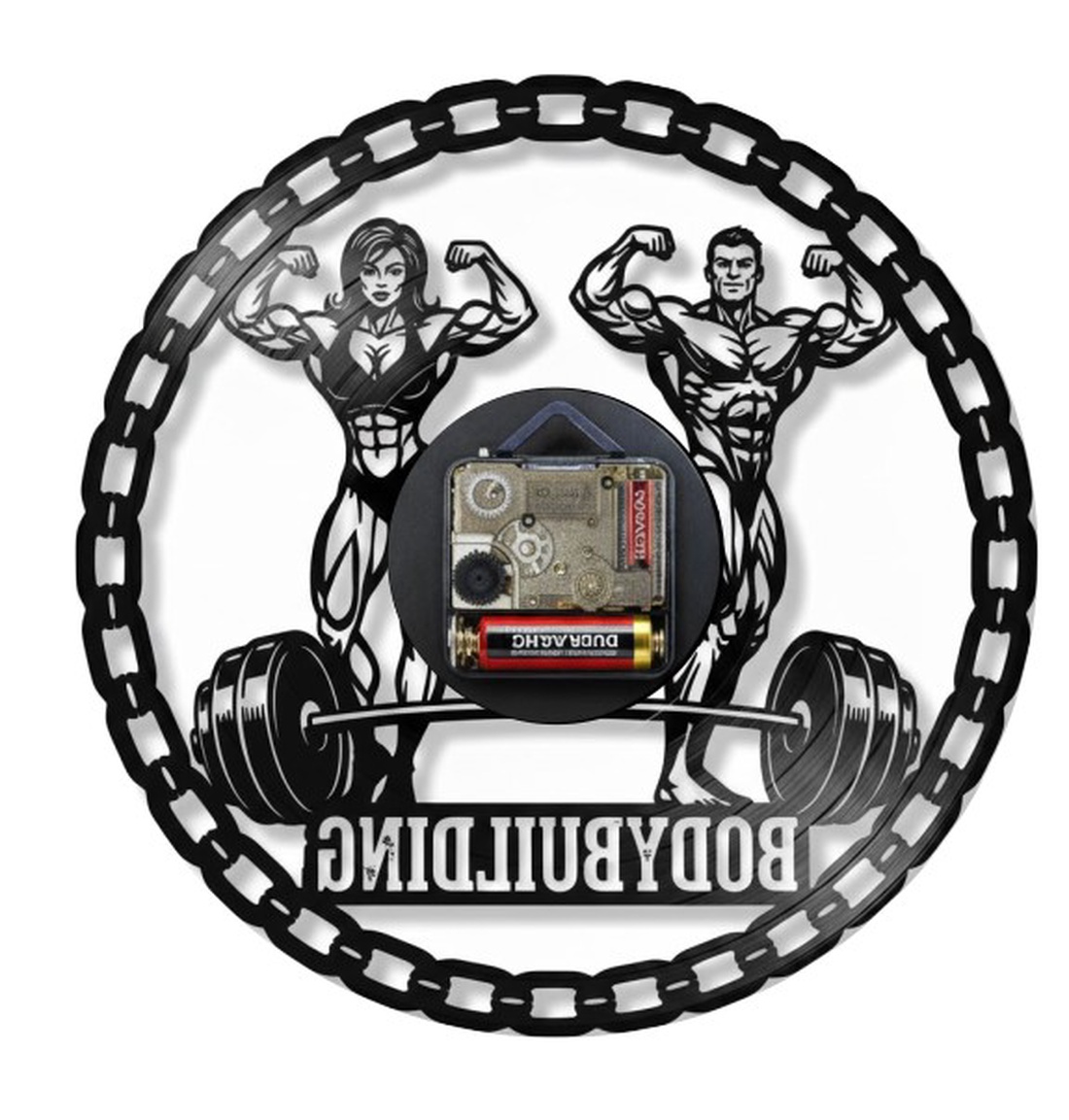 BODY BUILDING-ceas de perete - casă & stil de viață - accesorii pentru decorat casa - decorațiuni de pereți, decorațiuni suspendate - ceasuri de perete - Artynos.ro