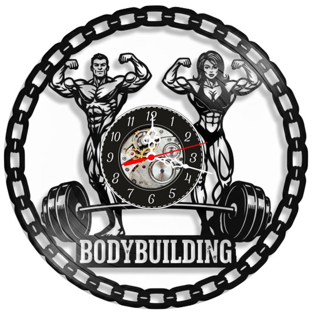 BODY BUILDING-ceas de perete - casă & stil de viață - accesorii pentru decorat casa - decorațiuni de pereți, decorațiuni suspendate - ceasuri de perete - Artynos.ro