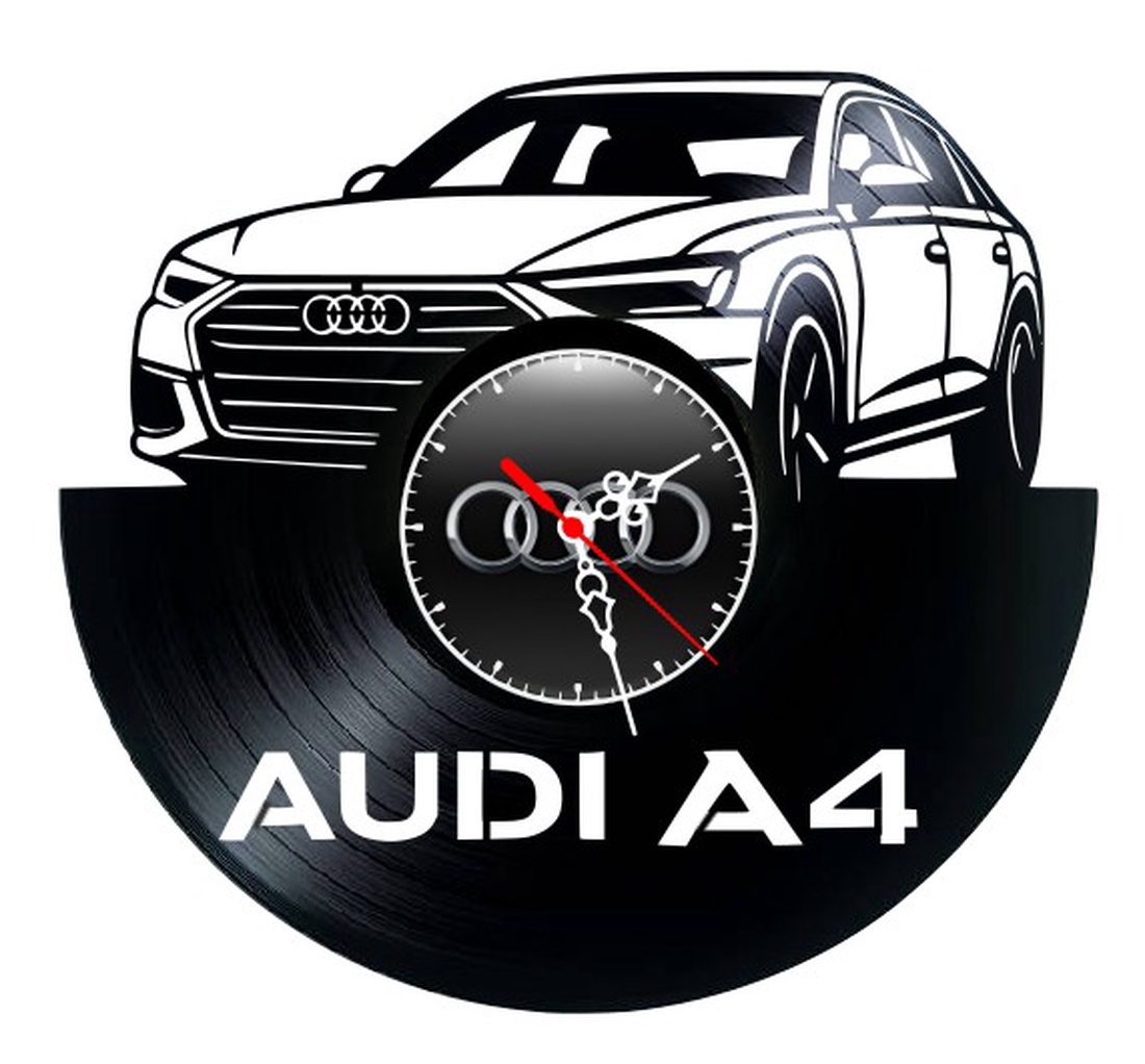 AUDI A4-ceas de perete - casă & stil de viață - accesorii pentru decorat casa - decorațiuni de pereți, decorațiuni suspendate - ceasuri de perete - Artynos.ro