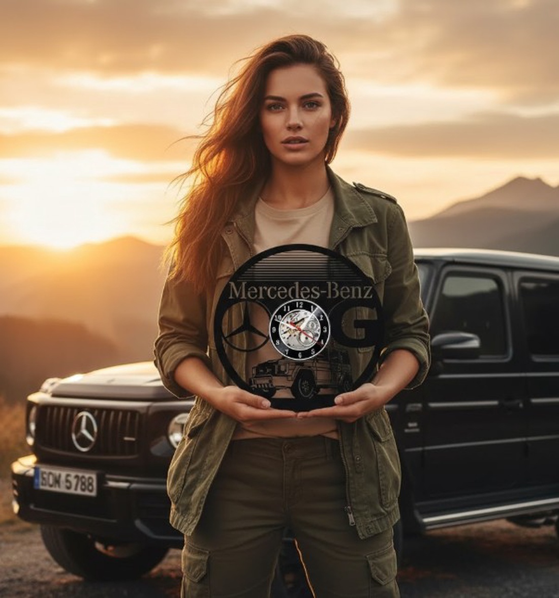 MERCEDES BENZ -clasa G- ceas de perete - casă & stil de viață - decorațiuni de casă - decorațiuni de pereți - ceasuri de perete - Artynos.ro