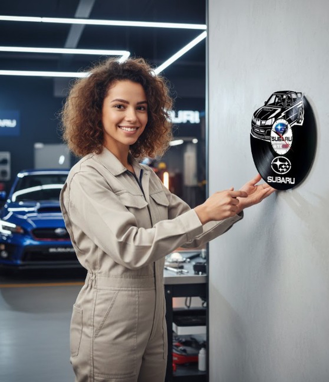 Subaru Impreza WRX STI -ceas de perete - casă & stil de viață - accesorii pentru decorat casa - decorațiuni de pereți, decorațiuni suspendate - ceasuri de perete - Artynos.ro