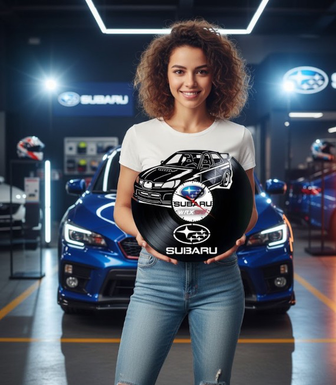 Subaru Impreza WRX STI -ceas de perete - casă & stil de viață - accesorii pentru decorat casa - decorațiuni de pereți, decorațiuni suspendate - ceasuri de perete - Artynos.ro